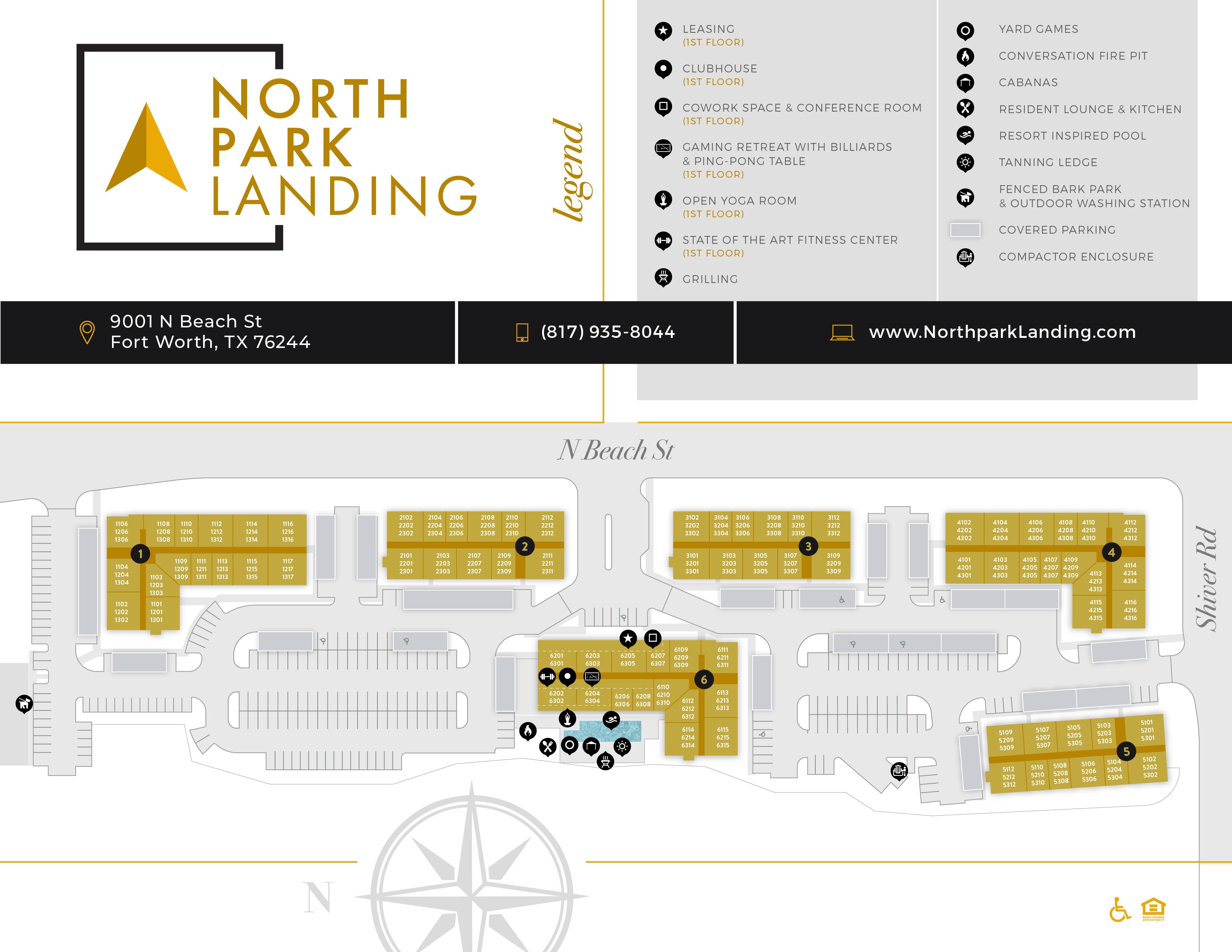 The North Park Landing Community Page Sitemap Image